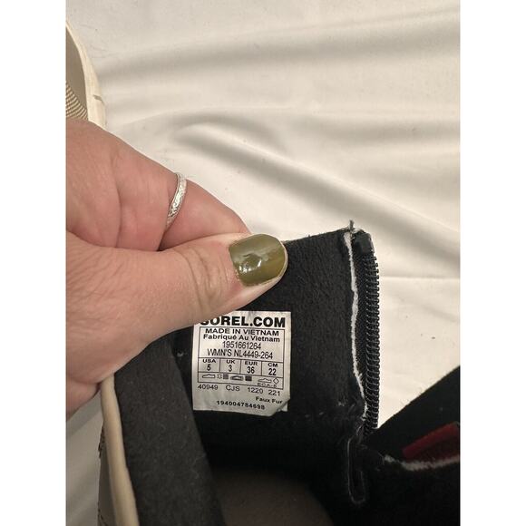 SOREL Explorer II Waterproof Ankle Bootie side zip omega taupe Women’s size 5 - Picture 7 of 7